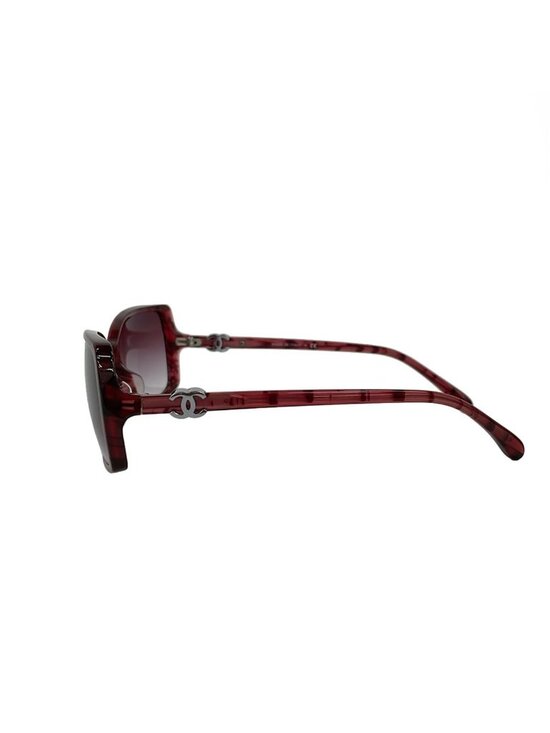 Chanel Sunglasses Bordeaux Silver CC Logo Eyewear display picture 3